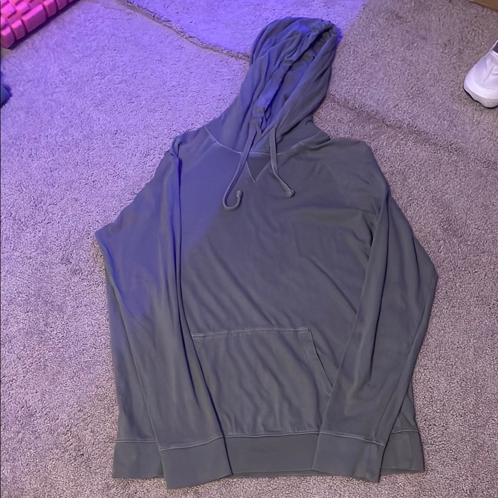 Olive Green Hooded Sweatshirt
